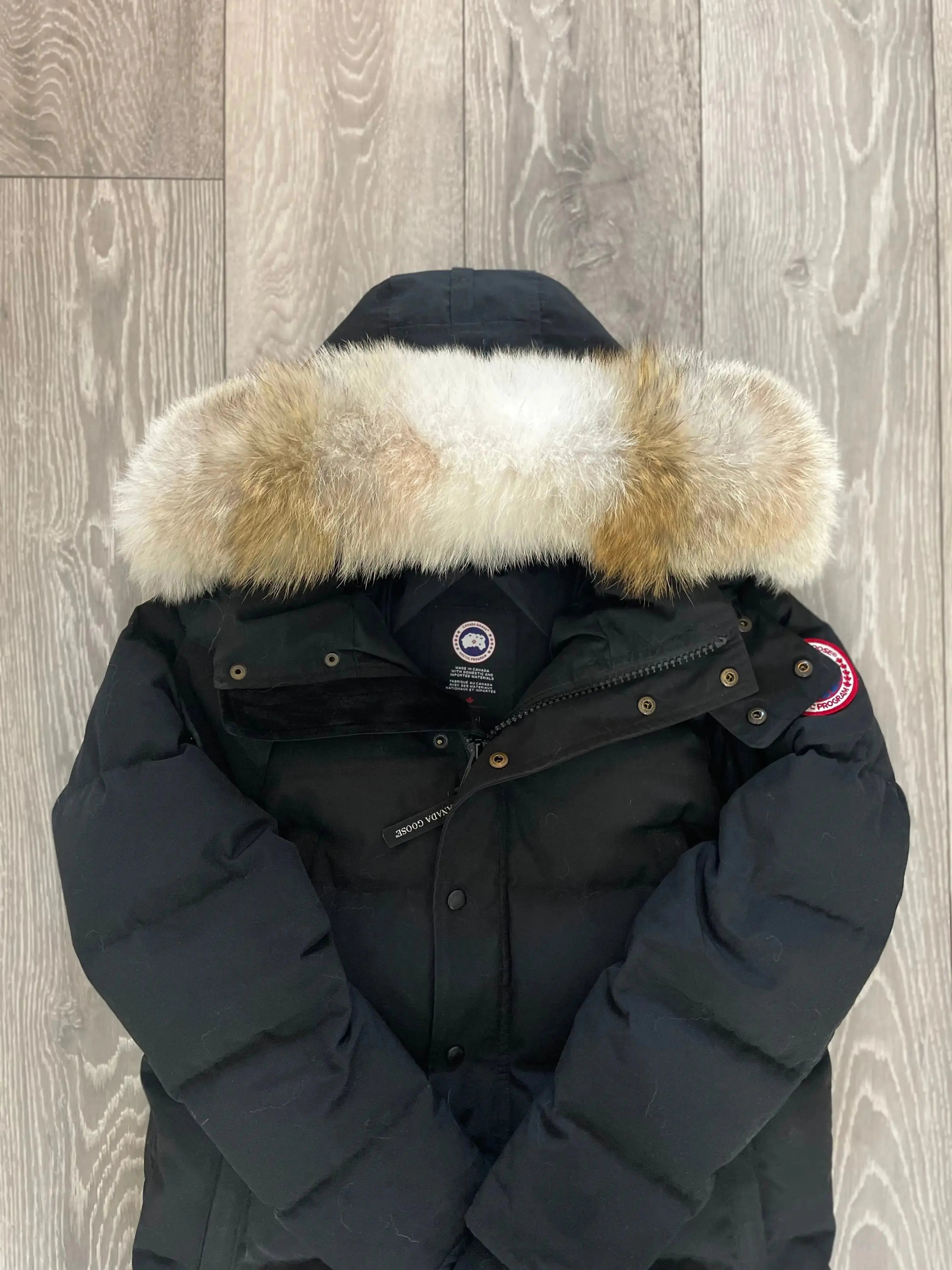 Custom Coyote Fur trim for canada goose jacket 